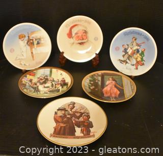 Limited Edition Knowles Plates of Norman Rockwell’s Art Work 